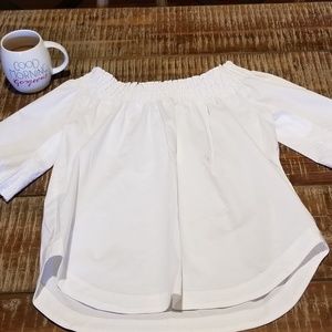 White Off-the-Shoulder Blouse